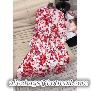 Grade Quality Dior Butterfly Long Dress D040110 Red 2024