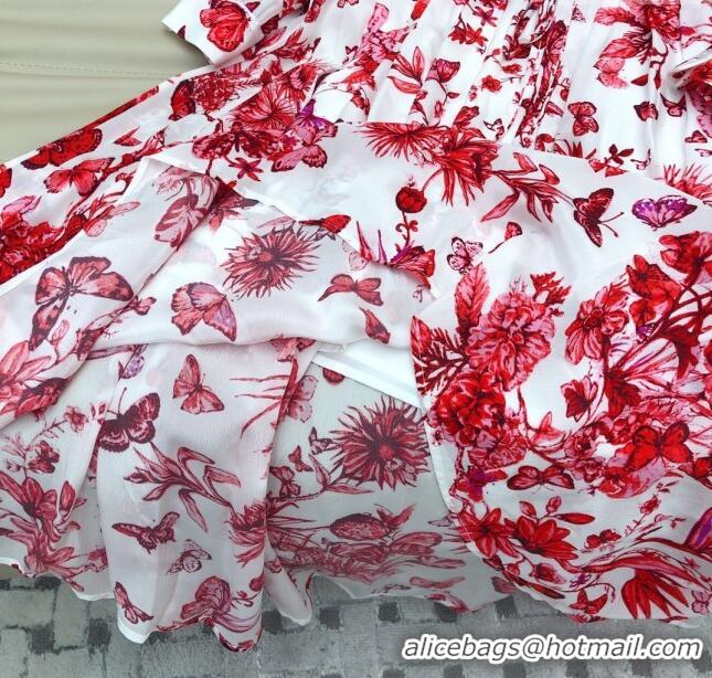 Grade Quality Dior Butterfly Long Dress D040110 Red 2024