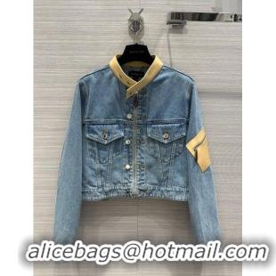 New Fashion Louis Vuitton Denim Jacket LV032828 Blue 2024