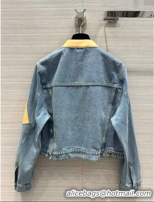 New Fashion Louis Vuitton Denim Jacket LV032828 Blue 2024