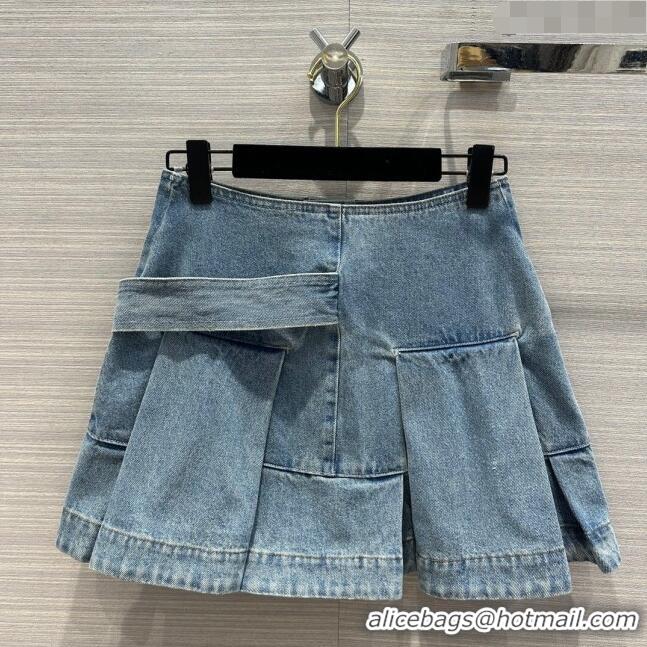 Promotional Louis Vuitton Denim Skirt LV032829 Blue 2024