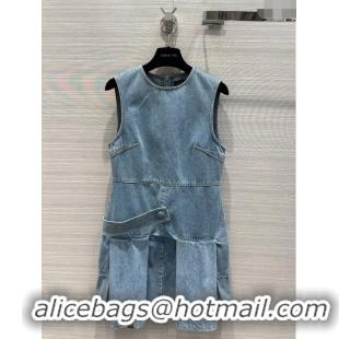 Shop Discount Louis Vuitton Denim Dress LV032830 Blue 2024