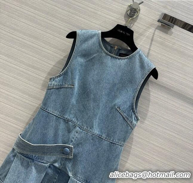 Shop Discount Louis Vuitton Denim Dress LV032830 Blue 2024