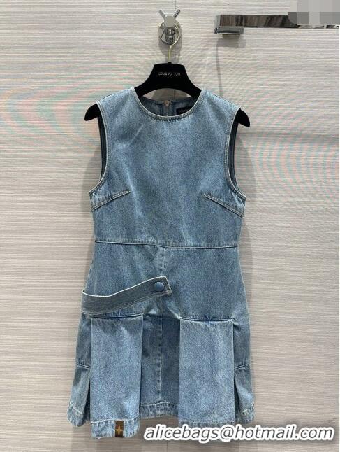 Shop Discount Louis Vuitton Denim Dress LV032830 Blue 2024