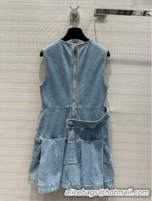 Shop Discount Louis Vuitton Denim Dress LV032830 Blue 2024