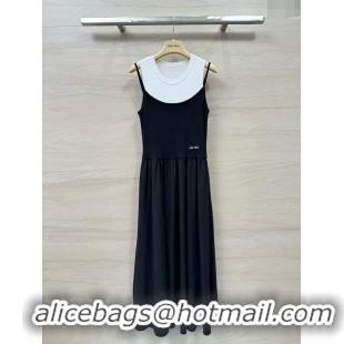 ​Affordable Price Miu Miu Long Dress M040116 White/Black 2024