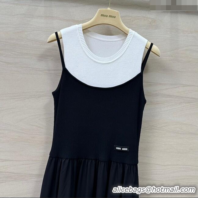 ​Affordable Price Miu Miu Long Dress M040116 White/Black 2024