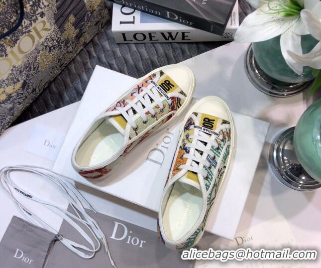 Low Price Dior Walk'n'Dior Sneakers in Embroidered Cotton Multicolor 226043