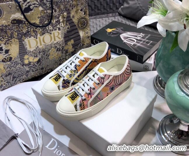 Low Price Dior Walk'n'Dior Sneakers in Embroidered Cotton Multicolor 226043