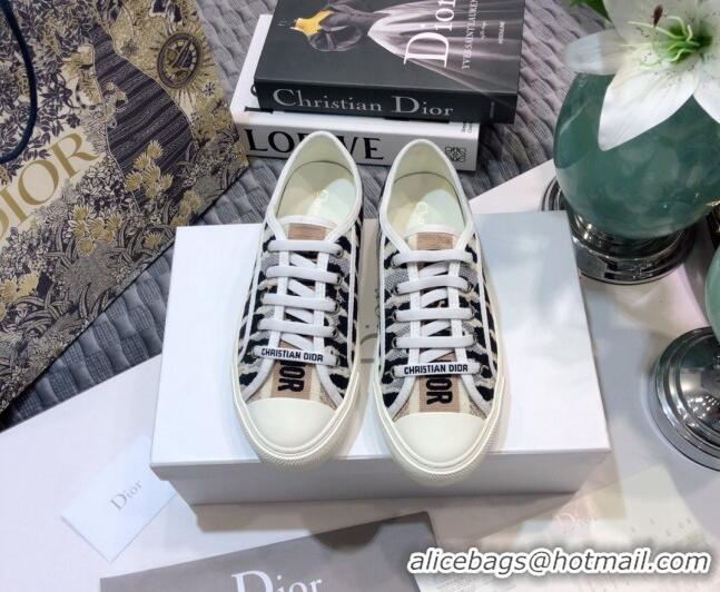 Good Looking Dior Walk'n'Dior Sneakers in Embroidered Cotton Multicolor 226044