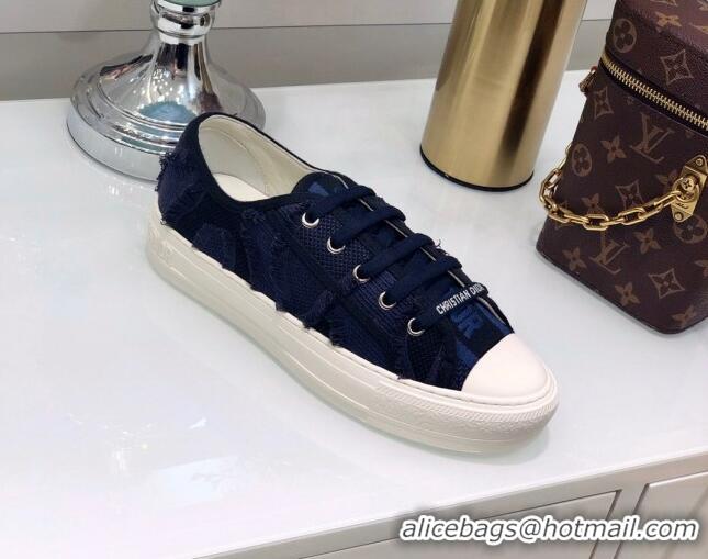 Sophisticated Dior Walk'n'Dior Sneakers in Fringe Cotton Dark Blue 226049