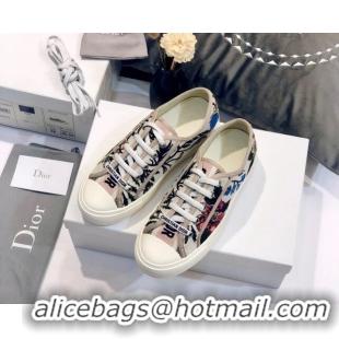 Buy Luxury Dior Walk'n'Dior Sneakers in Embroidered Cotton Pink/Multicolor 226051