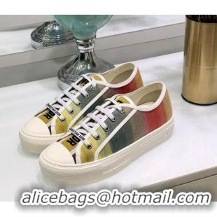 Purchase Dior Walk'n'Dior Sneakers in Embroidered Cotton Rainbow 226052