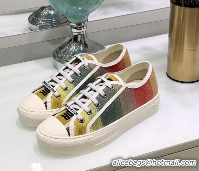 Purchase Dior Walk'n'Dior Sneakers in Embroidered Cotton Rainbow 226052