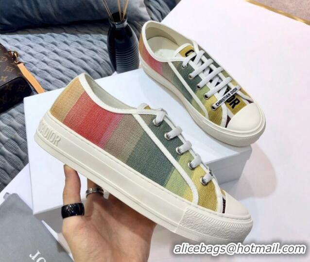 Purchase Dior Walk'n'Dior Sneakers in Embroidered Cotton Rainbow 226052