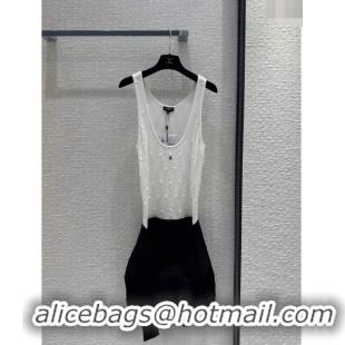 ​Cheap Promotional Chanel Knit Dress CH040121 Black/White 2024