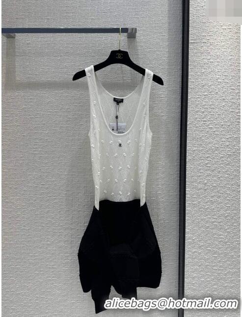 ​Cheap Promotional Chanel Knit Dress CH040121 Black/White 2024