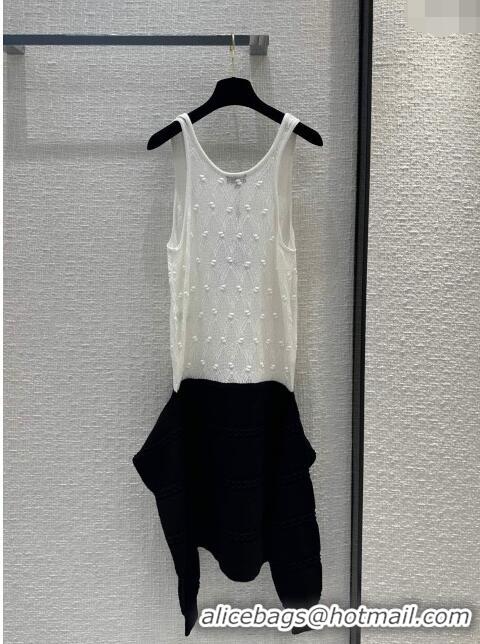 ​Cheap Promotional Chanel Knit Dress CH040121 Black/White 2024