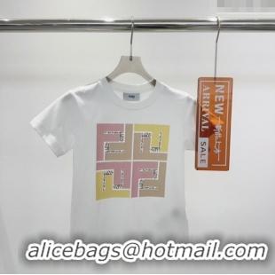 Trendy Design Fendi T-shirt F040304 White/Pink 2024 (Kids)