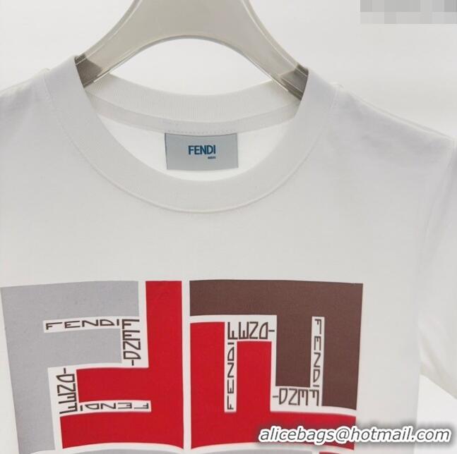 ​Buy Inexpensive Fendi T-shirt F040306 White/Red 2024 (Kids)