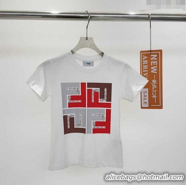 ​Buy Inexpensive Fendi T-shirt F040306 White/Red 2024 (Kids)