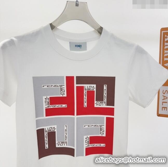 ​Buy Inexpensive Fendi T-shirt F040306 White/Red 2024 (Kids)