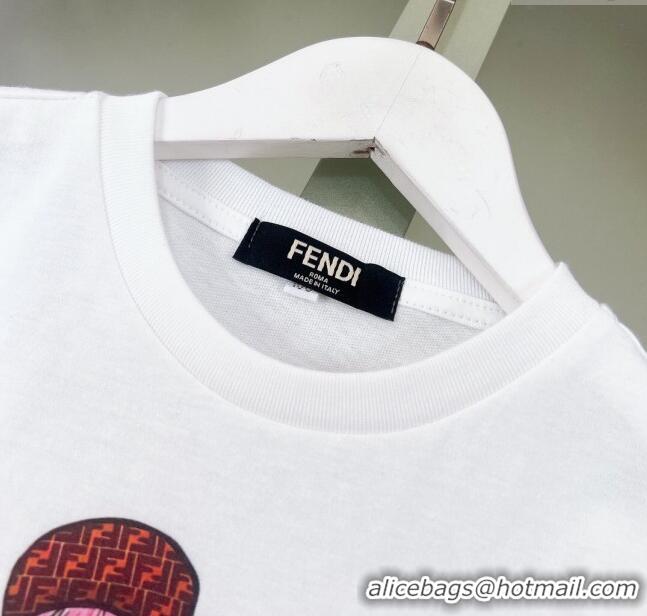 ​Best Luxury Fendi T-shirt and Shorts F040307 White/Purple 2024 (Kids)