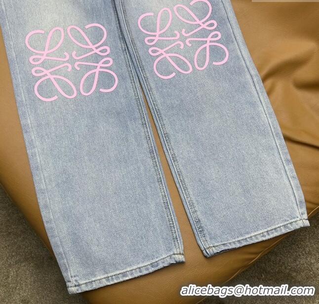 Famous Brand Loewe Denim Jeans L040312 Blue/Pink 2024