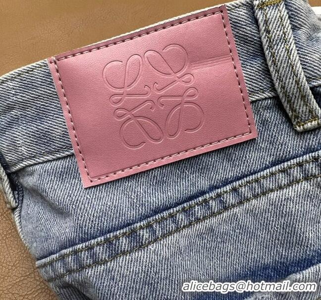 Famous Brand Loewe Denim Jeans L040312 Blue/Pink 2024