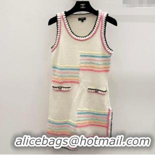 Affordable Price Chanel Knit Dress CH040314 White 2024