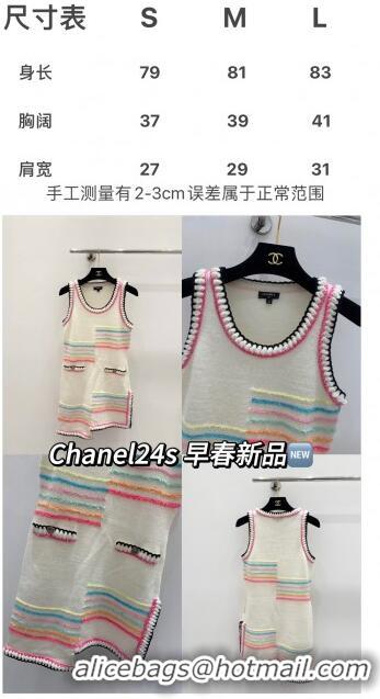 Affordable Price Chanel Knit Dress CH040314 White 2024