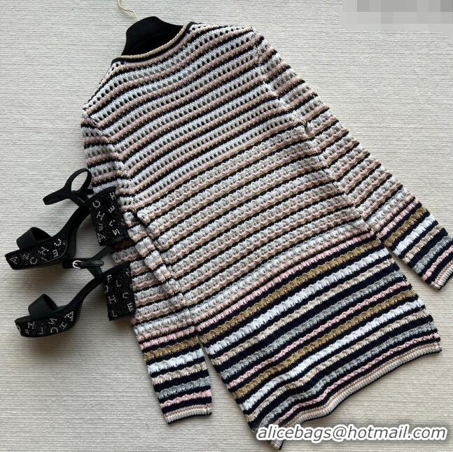 ﻿Famous Brand Chanel Knit Dress CH040315 Multicolor 2024