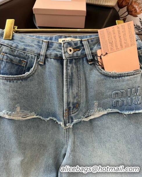 Buy Fashionable Miu Miu Denim Jeans M040321 Blue 2024