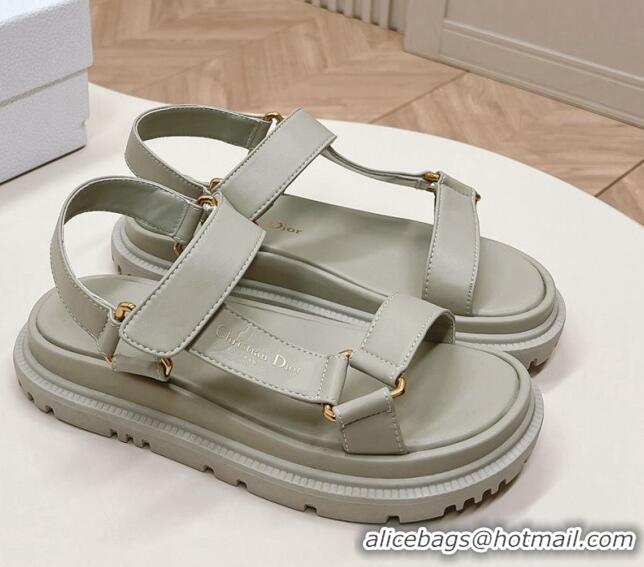 Perfect Dior D-Wave Sandal in Calfskin Grey 226071