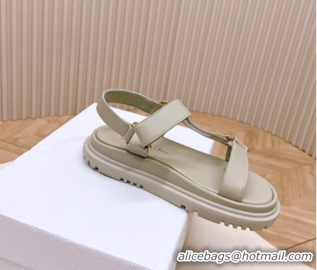 Perfect Dior D-Wave Sandal in Calfskin Grey 226071