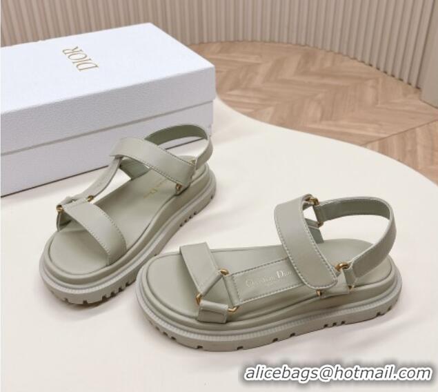 Perfect Dior D-Wave Sandal in Calfskin Grey 226071