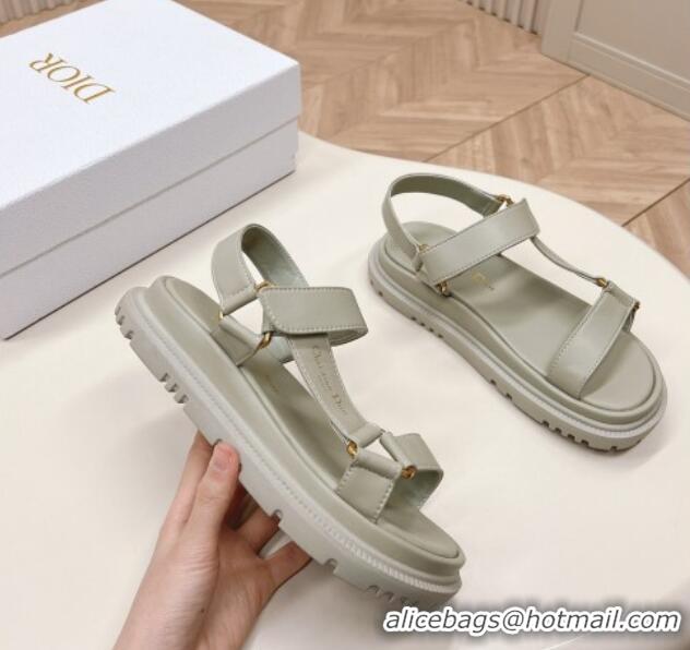 Perfect Dior D-Wave Sandal in Calfskin Grey 226071