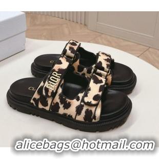 Best Price Dior Dioract Slide Sandals in Printed Canvas Beige/Black 226073