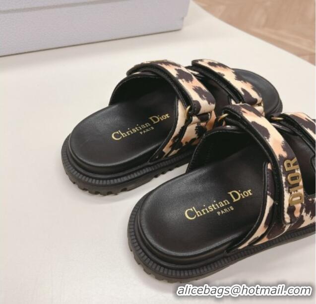 Best Price Dior Dioract Slide Sandals in Printed Canvas Beige/Black 226073