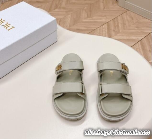 Popular Style Dior Dioract Slide Sandals in Calfskin Grey 226075