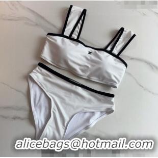 Promotional Chanel Two Pieces Swimwear 030601 White 2024