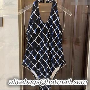 ​Buy Inexpensive Chanel Quilted Swimwear 0306 Black/Blue/White 2024