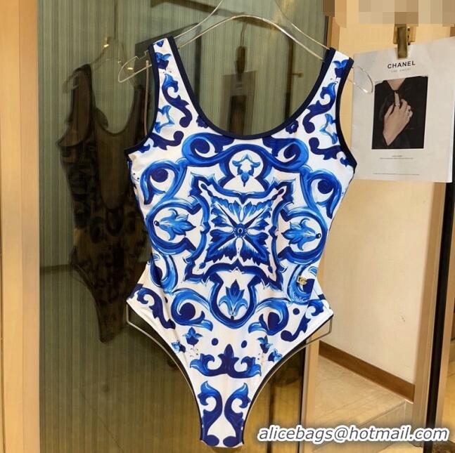 ​Best Quality Dolce & Gabbana DG Swimwear 0306 Blue/White 2024