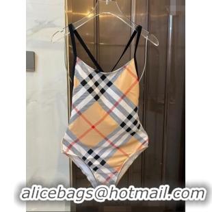 ​Top Quality Burberry Swimwear One Piece 0306 Yellow/Grey 2024