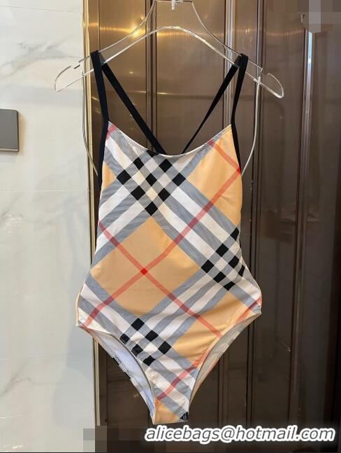 ​Top Quality Burberry Swimwear One Piece 0306 Yellow/Grey 2024