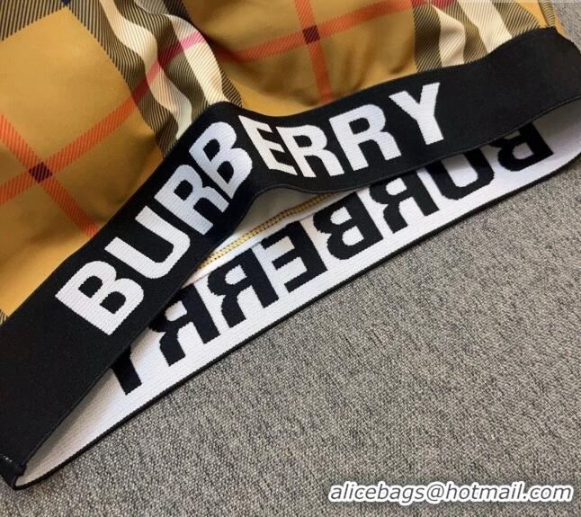 ​Top Quality Burberry Two Pieces Swimwear 0306 Apricot/Black 2024