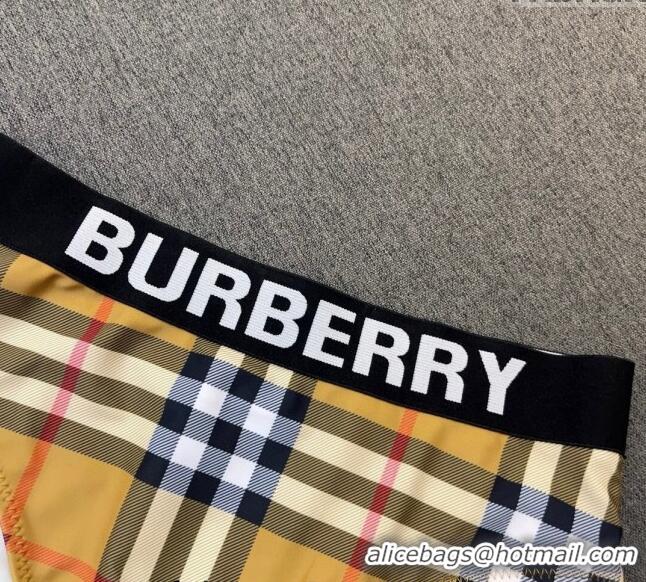 ​Top Quality Burberry Two Pieces Swimwear 0306 Apricot/Black 2024