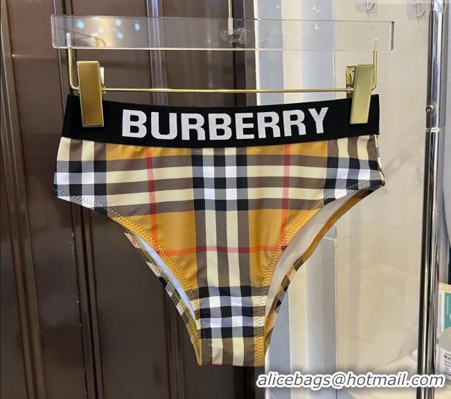 ​Top Quality Burberry Two Pieces Swimwear 0306 Apricot/Black 2024