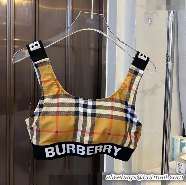 ​Top Quality Burberry Two Pieces Swimwear 0306 Apricot/Black 2024