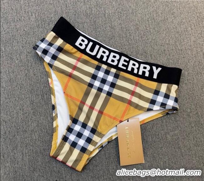 ​Top Quality Burberry Two Pieces Swimwear 0306 Apricot/Black 2024